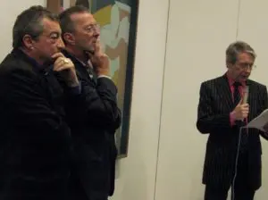 Philippe and Eric Clapton at Moras 2008 London Show.