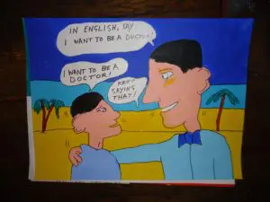 A Panel from Moras Graphic Book "Monsieur Mayonnaise"