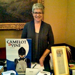 Petrea Burchard at a booksigning for Camelot & Vine