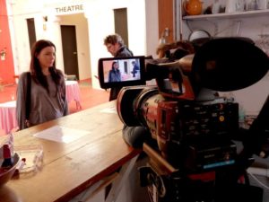 John O'Hare On film set with 'the actor'