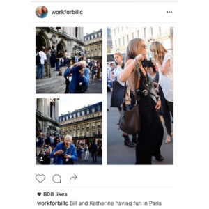Bill and Katherine at Paris Fashion Week